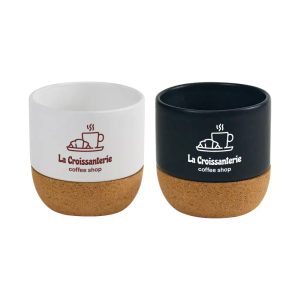 Ceramic Cups with Cork Base