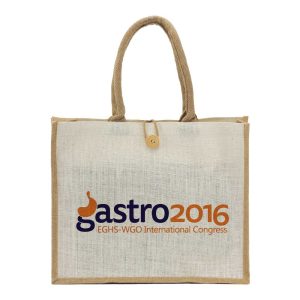 Jute Bag with Canvas Pocket