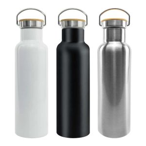 Stainless Steel Bottle with Bamboo Lid